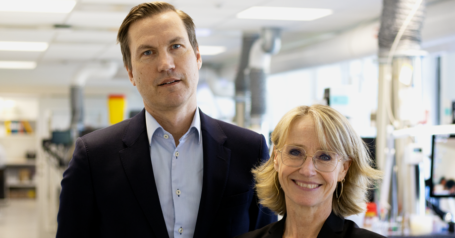 Thomas Lindahl, medicinsk direktör  & Sanna Rydberg, VD på Unilabs. 